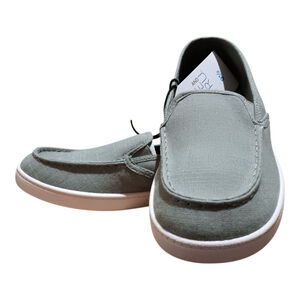 Time and Tru Women's Moc Toe Surf Sneaker in Textured Light Moss Green NWT